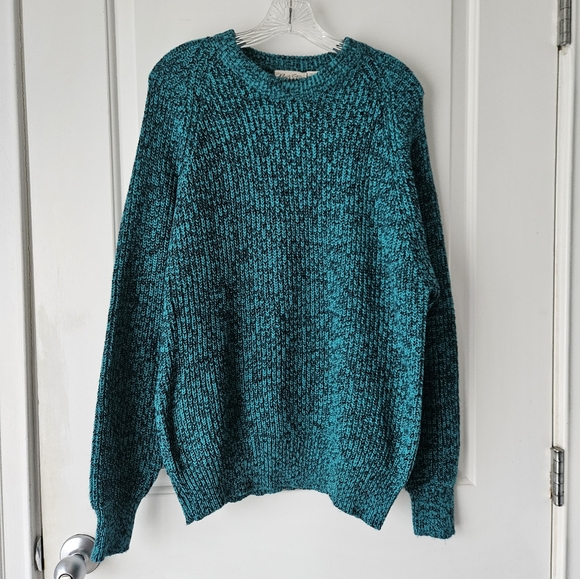 Vintage Sweater Black and Teal - Picture 1 of 6